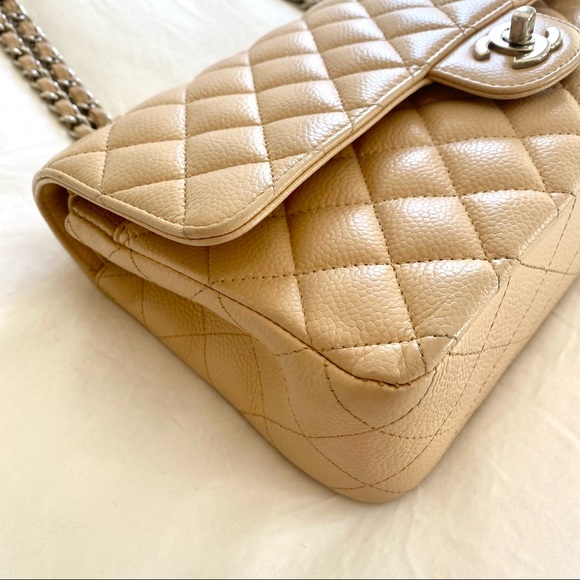 Chanel Beige Classic Medium Double Flap Bag - Picture 12 of 16